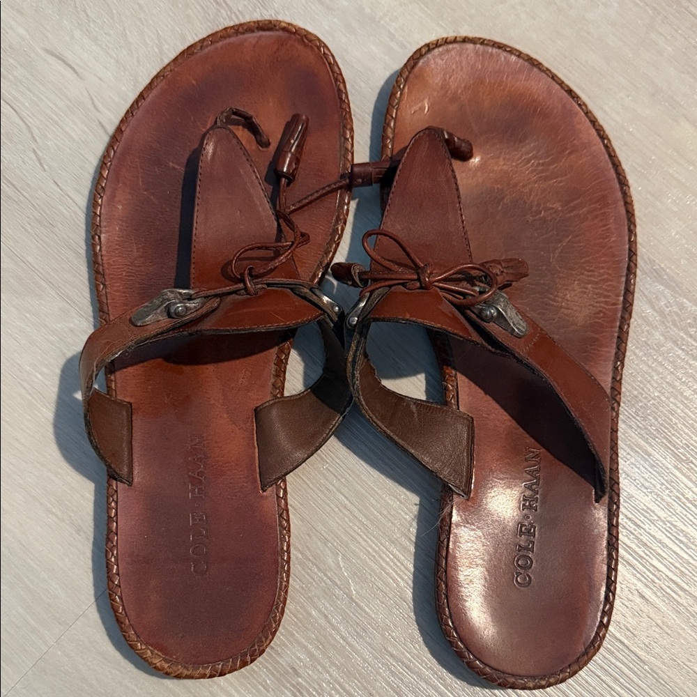Cole Haan Brown Leather Sandals size 9 - Picture 2 of 10